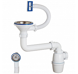 Сифон для кухонной мойки Orio K-4007 3 1/2"х40 мм с переливом