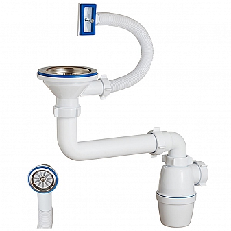 Сифон для кухонной мойки Orio K-4007 3 1/2"х40 мм с переливом