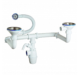 Сифон для кухонной мойки Orio K-43592 3 1/2"х40 мм двойной