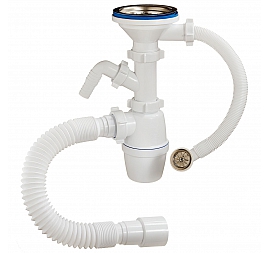 Сифон для кухонной мойки Orio A-5011 с переливом