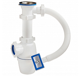 Сифон для кухонной мойки Orio A-4004 1 1/2"х40 мм с переливом