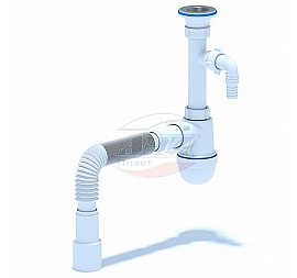 Сифон для умывальника Ани Пласт C1315 с отводом для стиральной машины