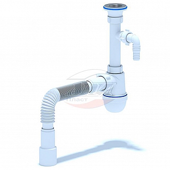 Сифон для умывальника Ани Пласт C1315 с отводом для стиральной машины