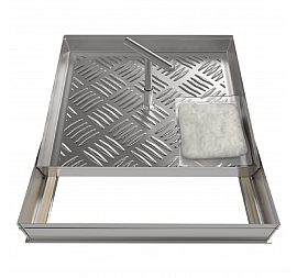 Люк напольный алюминиевый Делайт ЛН0002020 20х20 см