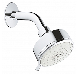 Верхний душ Grohe New Tempesta Cosmopolitan 100 26090001 с душевым кронштейном 180 мм