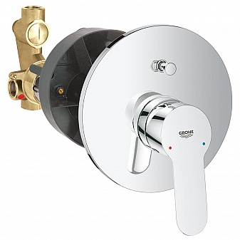 Смеситель для ванны Grohe BauEdge 29079000 внешняя и встраиваемая части