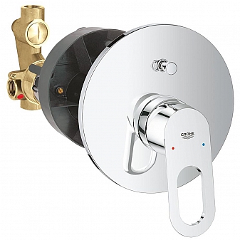 Смеситель для ванны Grohe BauLoop 29081000 внешняя и встраиваемая части