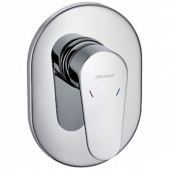 Смеситель для душа Bravat Eler FB848238CP-RUS внешняя и встраиваемая части