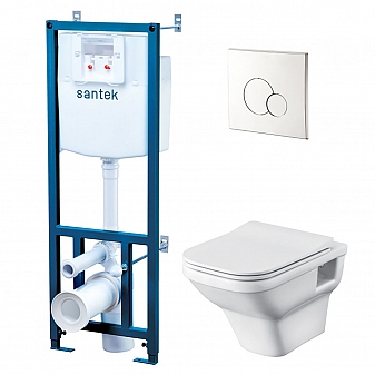 Инсталляция Santek с подвесным унитазом Santek Лайн 1.WH50.1.729