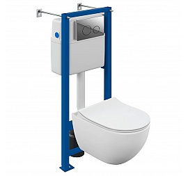 Инсталляция Cersanit с подвесным унитазом Cersanit Brasko 68302