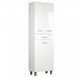 Пенал Uncoria Гарда 60 см с корзиной для белья белый