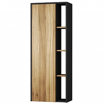 Пенал Uncoria Тронто 50 см орех лион/чёрный подвесной