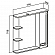 Шкаф зеркальный Runo Карат 75 см