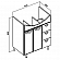 Тумба с умывальником Runo Стандарт Лидия 70 см 3 ящика