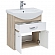 Тумба с умывальником Aquanet Грейс 60 см с ящиком дуб сонома/белый