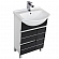 Тумба с умывальником Aquanet Доминика 55 см черно-белая