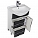 Тумба с умывальником Aquanet Доминика 60 см черно-белая