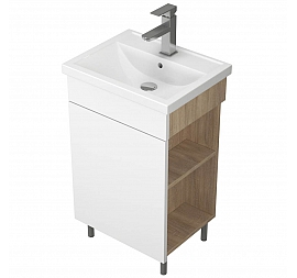 Тумба с умывальником Uncoria Алегра 50 см дуб сонома/белый