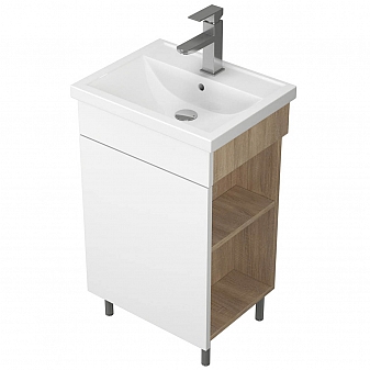 Тумба с умывальником Uncoria Алегра 50 см дуб сонома/белый