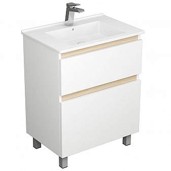 Тумба с умывальником Uncoria Ариль 65 см белая