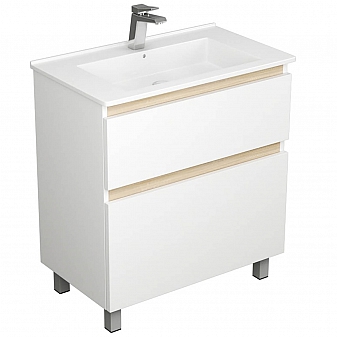 Тумба с умывальником Uncoria Ариль 75 см белая