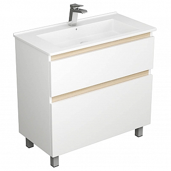 Тумба с умывальником Uncoria Ариль 85 см белая