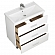Тумба с умывальником Uncoria Гарда 80 см белая