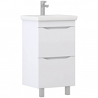 Тумба с умывальником Vigo Grani 500-0-2 50 см напольная белая
