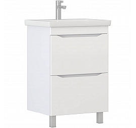 Тумба с умывальником Vigo Grani 600-0-2 60 см напольная белая
