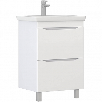 Тумба с умывальником Vigo Grani 600-0-2 60 см напольная белая