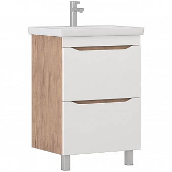 Тумба с умывальником Vigo Grani 600-0-2 60 см напольная дуб золотой