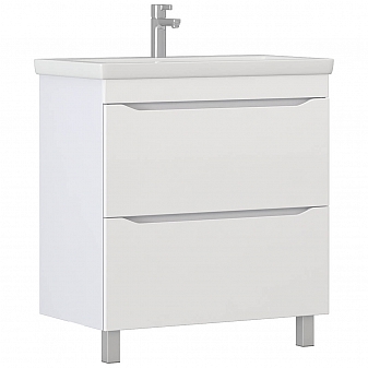 Тумба с умывальником Vigo Grani 800-0-2 80 см напольная белая