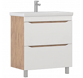 Тумба с умывальником Vigo Grani 800-0-2 80 см напольная дуб золотой