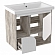 Тумба с умывальником Runo Сити 00-00000992 70 см дуб/белая