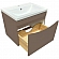 Тумба с умывальником Runo Афина 60 см бежевая подвесная