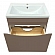 Тумба с умывальником Runo Афина 60 см бежевая подвесная