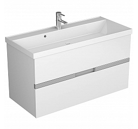 Тумба с умывальником Veneciana Allia 100 см белая подвесная
