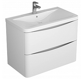 Тумба с умывальником Veneciana Mayra 80 см белая подвесная