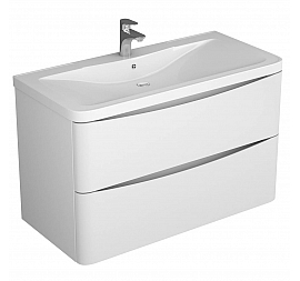 Тумба с умывальником Veneciana Mayra 100 см белая подвесная