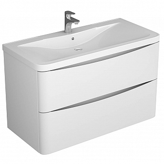 Тумба с умывальником Veneciana Mayra 100 см белая подвесная