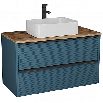Тумба с умывальником Veneciana Torno 105 см сине-зелёная