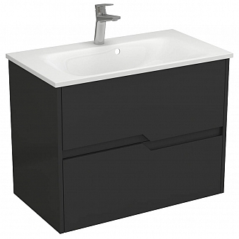 Тумба с умывальником Veneciana Veneto 80 см чёрная