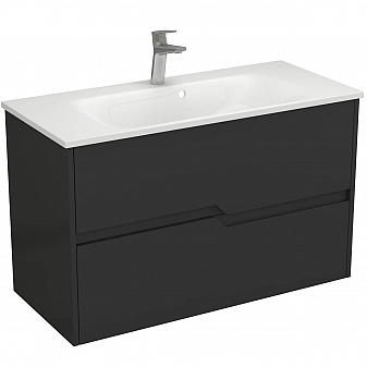 Тумба с умывальником Veneciana Veneto 100 см чёрная