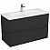 Тумба с умывальником Veneciana Veneto 100 см чёрная