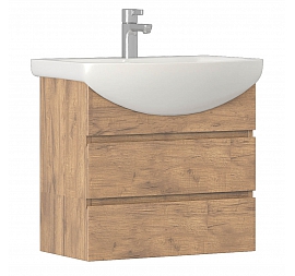 Тумба с умывальником Vigo Wing 600-0-2 подвесная 60 см дуб золотой