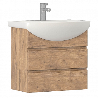 Тумба с умывальником Vigo Wing 600-0-2 подвесная 60 см дуб золотой