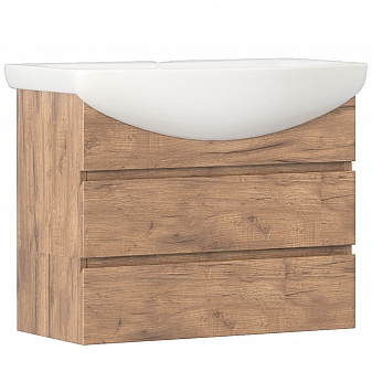 Тумба с умывальником Vigo Wing 700-0-2 подвесная 70 см дуб золотой