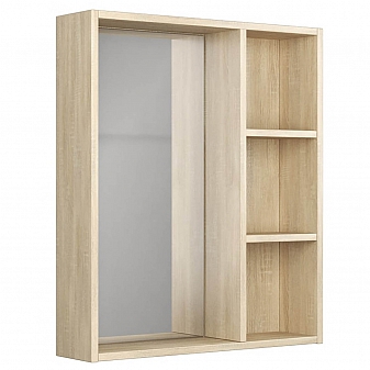 Шкаф зеркальный Uncoria Дора 70 см дуб сонома