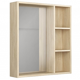 Шкаф зеркальный Uncoria Дора 80 см дуб сонома