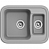Мойка кухонная Ewigstein Antik 60K 66 см серый металлик